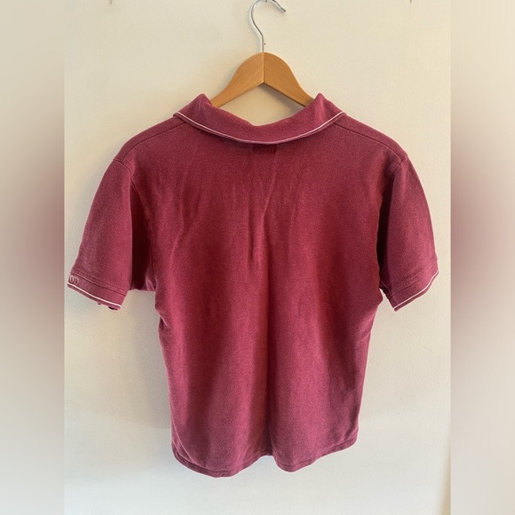 Hemptown Men’s Polo SMALL Burgundy Hemp Cotton - Picture 2 of 6